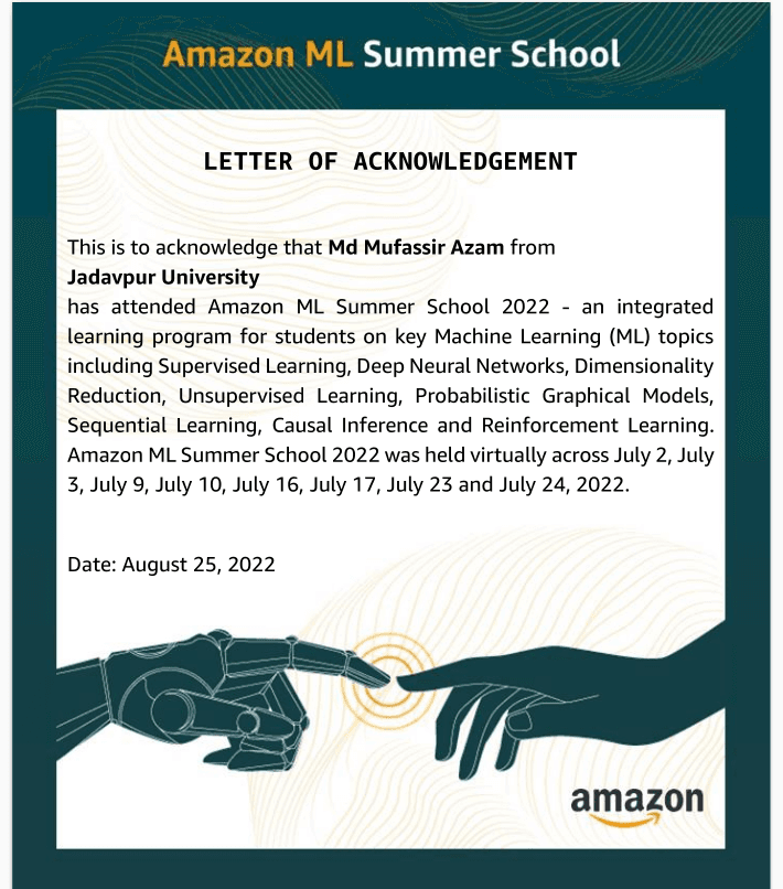 Amazon ML Summer School