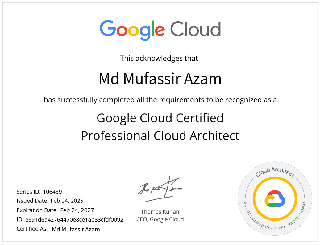 GCP Professional Cloud Architect